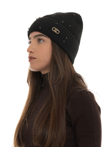 Cappellino in maglia Nero Liu Jo Donna