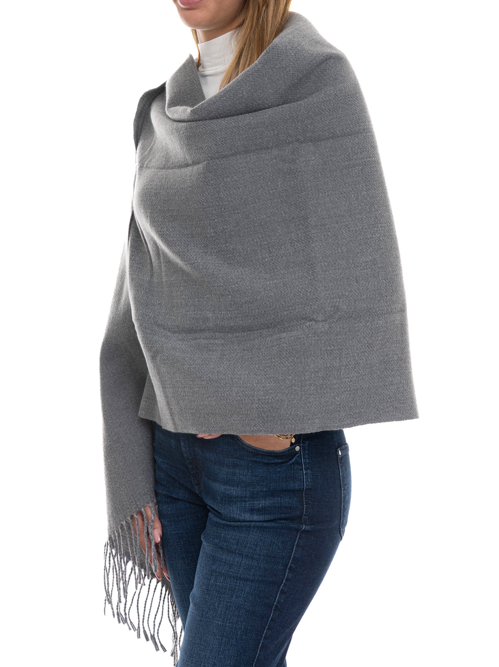 Sciarpa in cashmere da Donna in Grey melange | Bottega Veneta IT Sciarpa in cashmere da Donna in Grey melange | Bottega Veneta IT