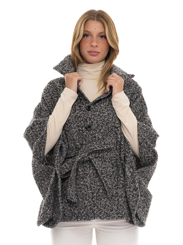 Poncho Nero-bianco Liu Jo Donna