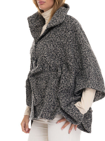 Poncho Nero-bianco Liu Jo Donna