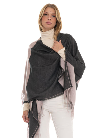 Poncho Nero Liu Jo Donna