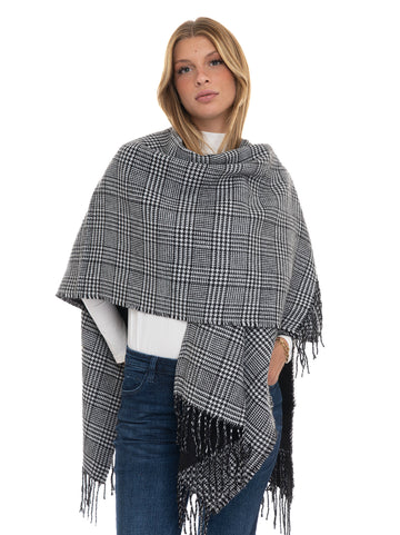 Poncho Nero-bianco Liu Jo Donna
