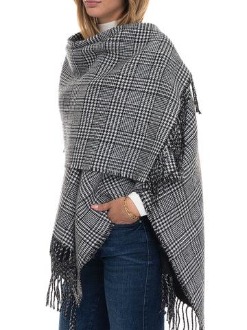 Poncho Nero-bianco Liu Jo Donna