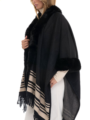 Black Poncho Liu Jo Woman