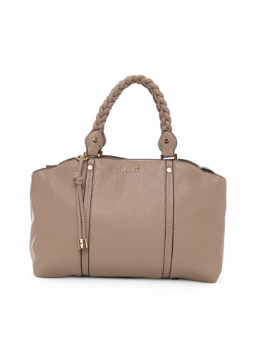 Borsa shopping Ecs m satchel Beige Liu Jo Donna