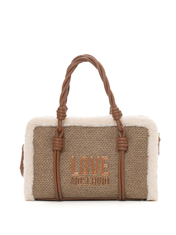 Borsa rettangolare media Cuoio Love Moschino Donna
