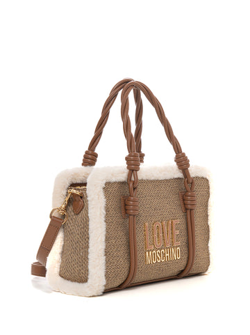 Borsa rettangolare media Cuoio Love Moschino Donna