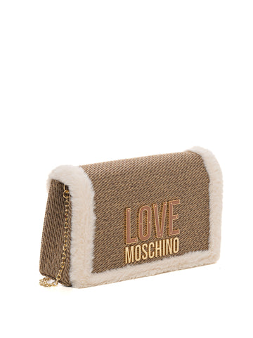Borsa rettangolare piccola Cuoio Love Moschino Donna