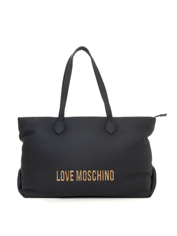 Borsa modello shopper grande Nero Love Moschino Donna