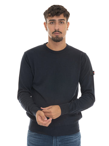 Pullover girocollo EXMOOR07 Blu Peuterey Uomo