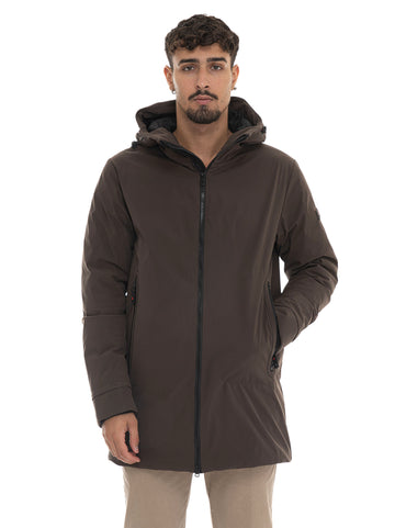 Giaccone con cappuccio METIDESRT01 Marrone Peuterey Uomo
