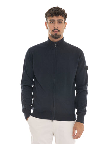 Cardigan zip con doppio cursore RENNEL Blu Peuterey Uomo