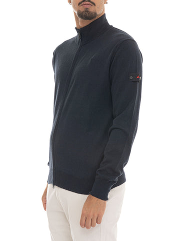 Cardigan zip con doppio cursore RENNEL Blu Peuterey Uomo