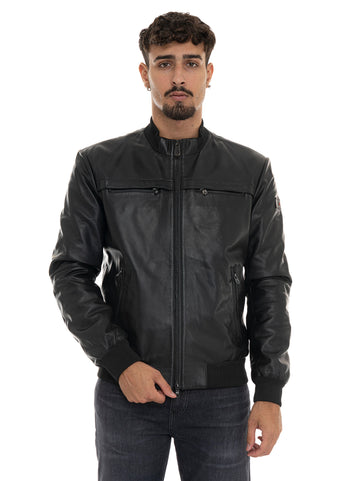 Giubbino in pelle SANDSLEATHERWS08 Nero Peuterey Uomo