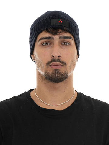 Cappello con risvolto logato SILLI05 Blu Peuterey Uomo