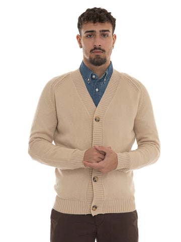 Cardigan bottoni Beige Quality First Uomo