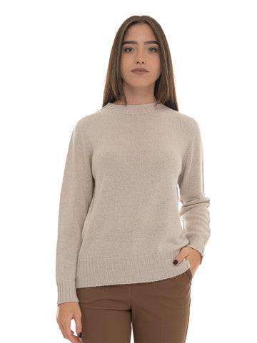 Maglia girocollo Sabbia Quality First Donna