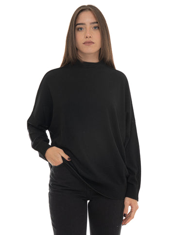 Maglia modello pipistrello Nero Quality First Donna