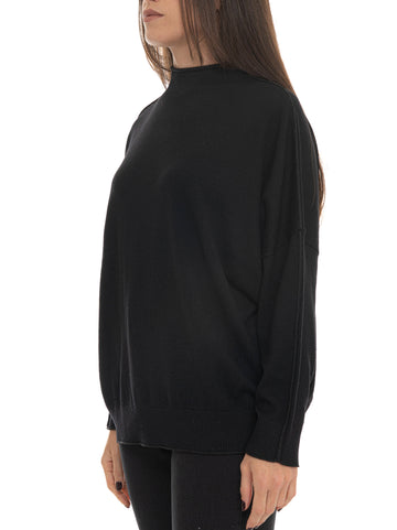 Maglia modello pipistrello Nero Quality First Donna