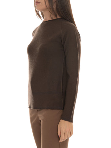 Maglia girocollo Marroncino Quality First Donna