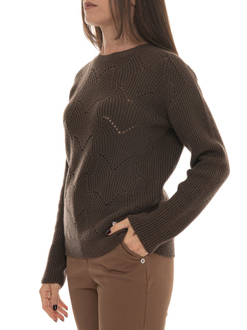 Maglia girocollo Marroncino Quality First Donna