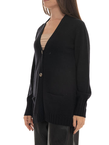 Cardigan in lana Nero Quality First Donna