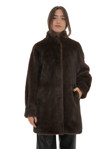 Pelliccia lunga Caffè Quality First Donna