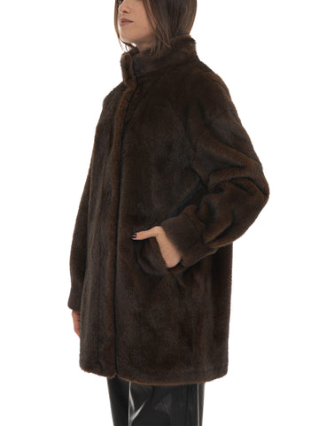 Pelliccia lunga Caffè Quality First Donna