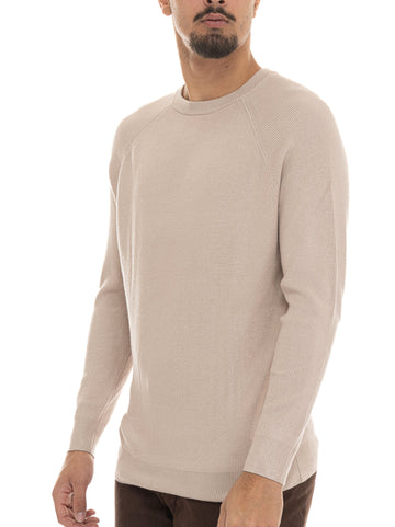 Maglia girocollo Beige Quality First Uomo