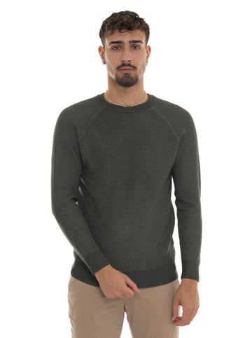 Maglia girocollo Verde Quality First Uomo