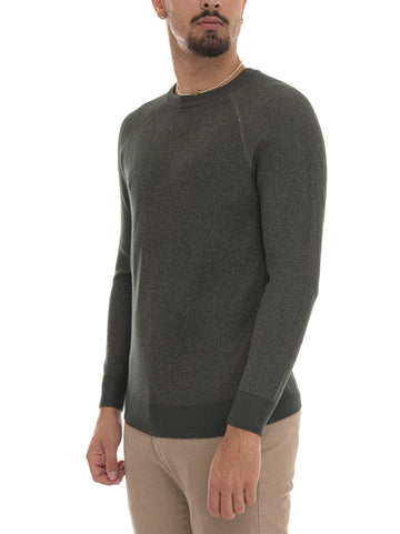 Maglia girocollo Verde Quality First Uomo