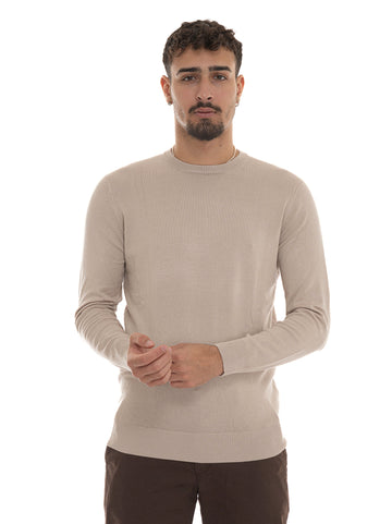 Maglia girocollo Beige Quality First Uomo