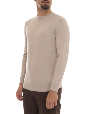 Maglia girocollo Beige Quality First Uomo