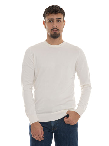 Maglia girocollo Panna Quality First Uomo