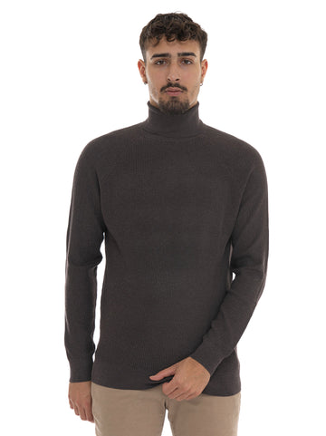 Maglia in viscosa Marrone Quality First Uomo