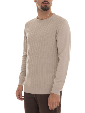 Maglia girocollo Beige Quality First Uomo