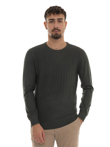 Maglia girocollo Verde Quality First Uomo