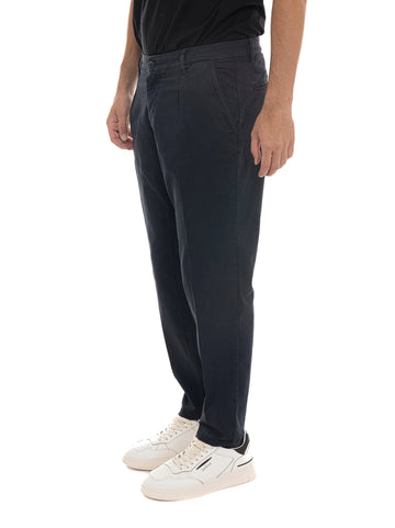 Pantalone modello chino Day off Blu Roy Rogers Uomo