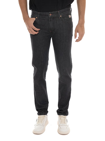 Jeans 5 tasche Denim nero Roy Rogers Uomo