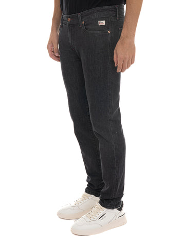 Jeans 5 tasche Denim nero Roy Rogers Uomo