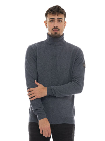 Pullover collo alto Grigio Roy Rogers Uomo