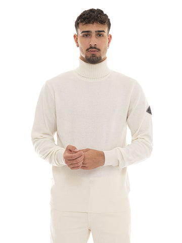 Pullover collo alto Panna Roy Rogers Uomo
