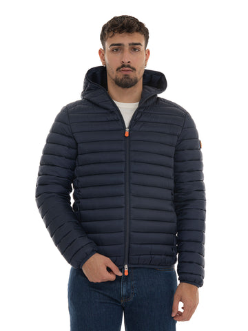 Save the Duck Men's Devon Hooded Jacket in Blue