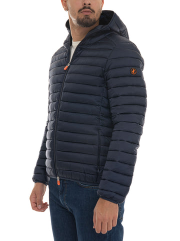 Save the Duck Men's Devon Hooded Jacket in Blue