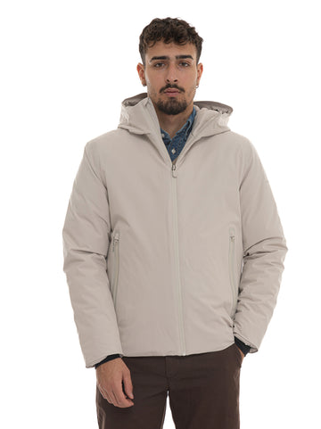 Save the Duck Men's Flynn Hooded Jacket in Beige