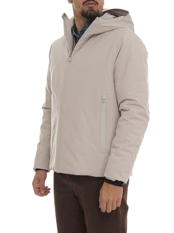 Save the Duck Men's Flynn Hooded Jacket in Beige