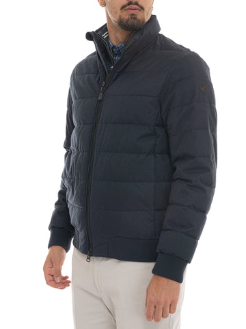 Save the Duck Men's Herbie Blue Fabric Jacket