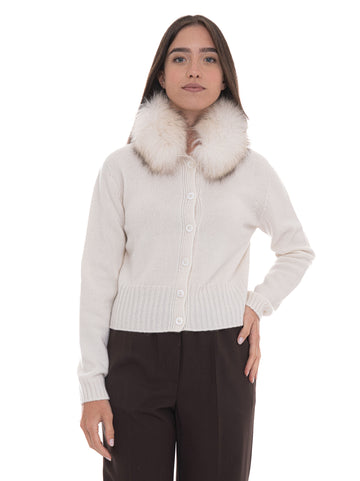 Cardigan Bianco Vanisé Donna