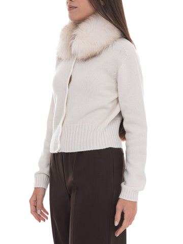 Cardigan Bianco Vanisé Donna