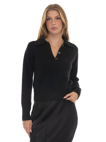 Maglia Castoro Nero Vanisé Donna